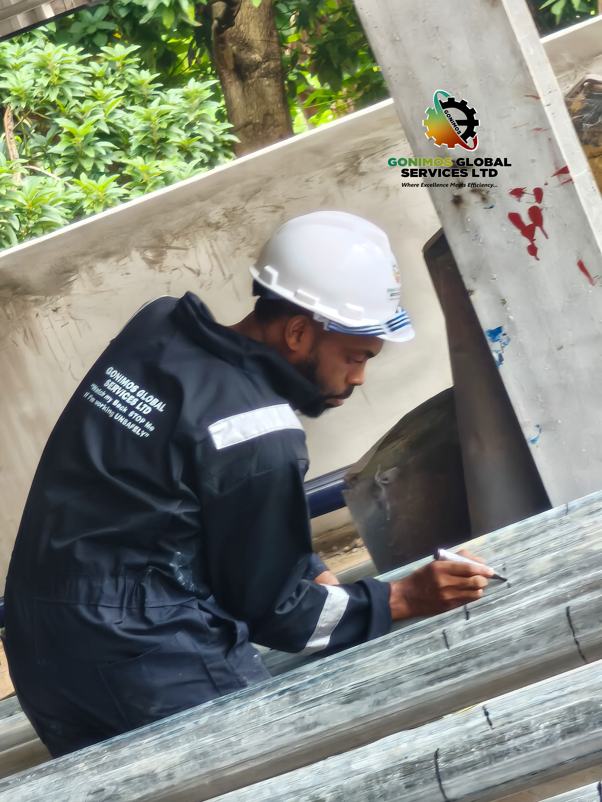 Painting of BOPAIN HCDT solar light poles by Gonimos Global Services Ltd.